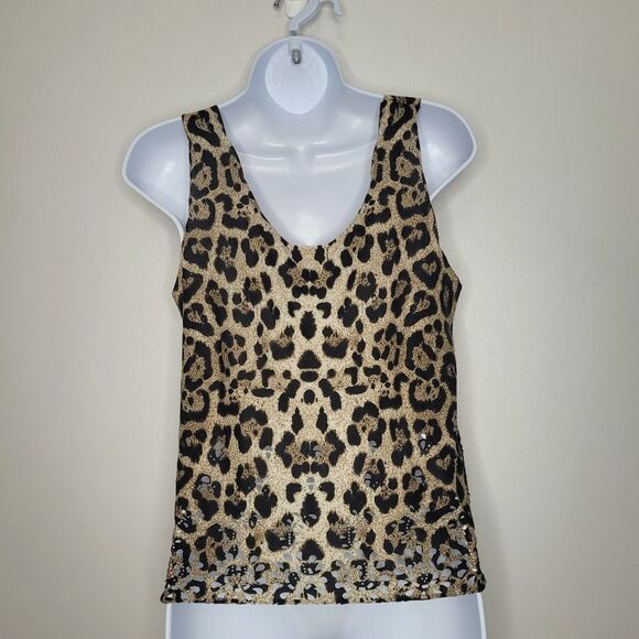Vintage y2k Wet Seal animal print grunge cut outs kesha party rave top size L - Picture 2 of 6